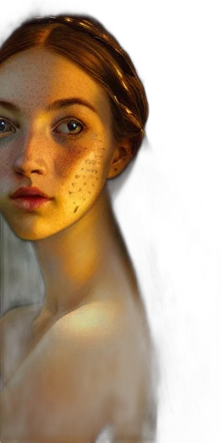 face, mask, dress, jewelry, photorealistic, oil painting, fantasy art, concept art transparent PNG cut-out