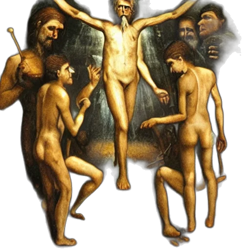 concept art, fantasy art, pixel art, origin, humanity transparent PNG cut-out