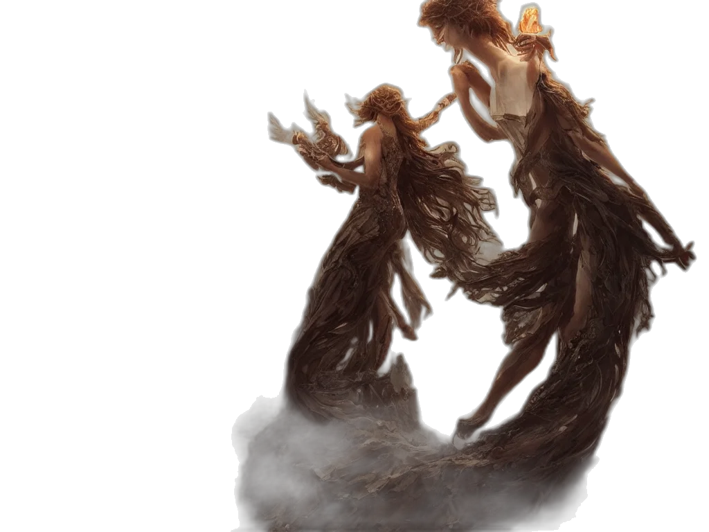 hair, dragon, concept art, fantasy art, photorealistic, comic book art, fog, fire transparent PNG cut-out