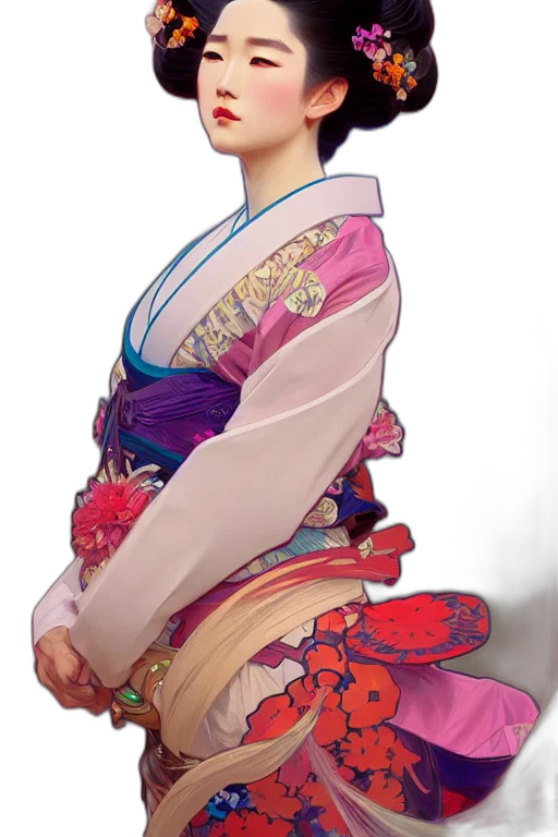 dress, staff, face, photorealistic transparent PNG cut-out