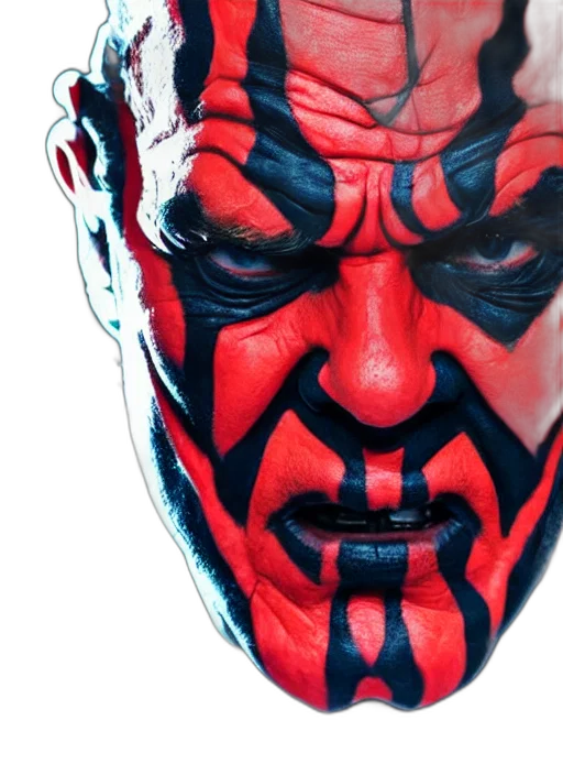 mask, face, comic book art, photorealistic, concept art, red, detailed, film transparent PNG cut-out