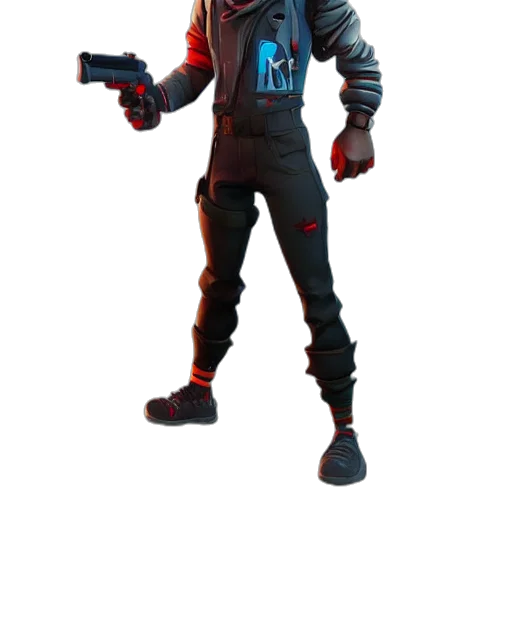 jacket, weapon, staff, mask transparent PNG cut-out