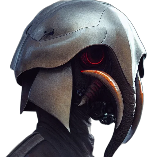 mask, robot, face, creature transparent PNG cut-out