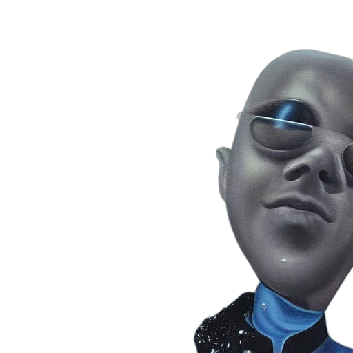 mask, face, robot, creature, 3d render, vaporwave, concept art, outer space transparent PNG cut-out