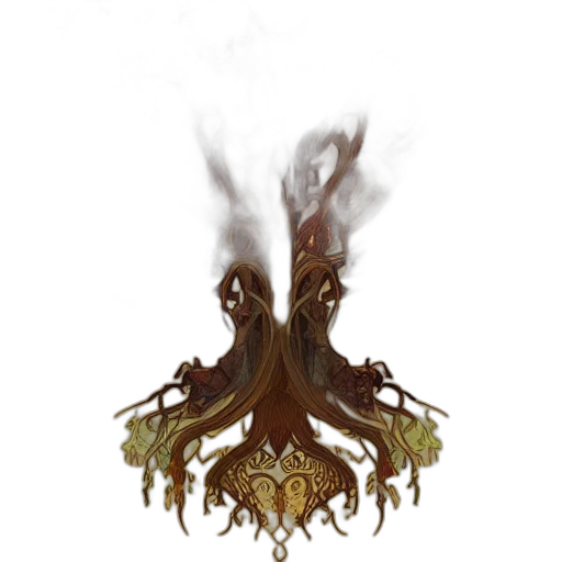 crown, hair, mask, staff transparent PNG cut-out