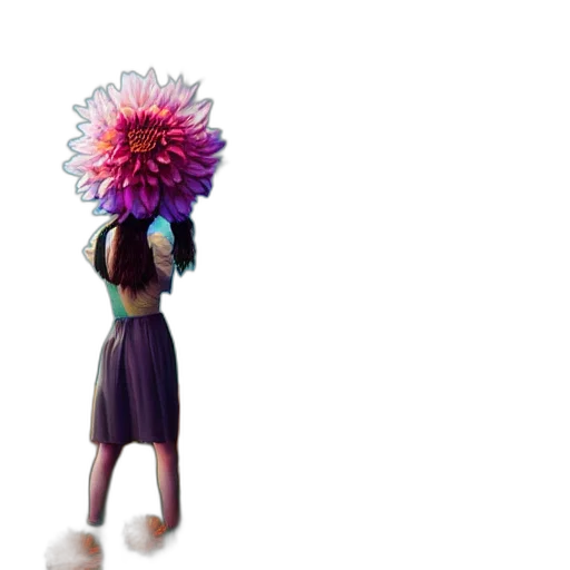 flower, dress, staff, hat, 3d render, concept art, pixel art, photorealistic transparent PNG cut-out