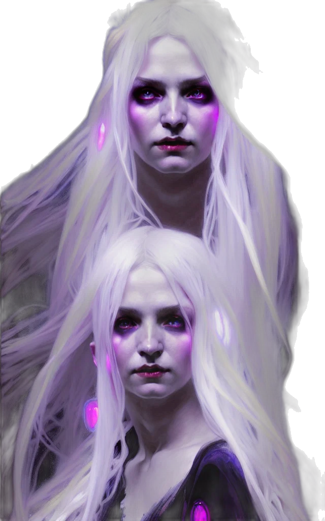 face, creature, concept art, fantasy art, cyberpunk, photorealistic, neon lights, dark transparent PNG cut-out