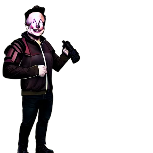 mask, jacket, staff, robot transparent PNG cut-out