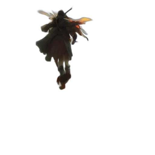 dragon, creature, staff, mask transparent PNG cut-out
