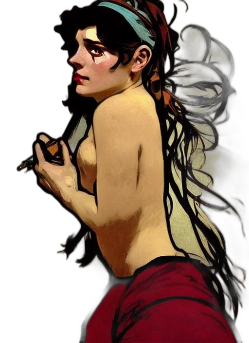 staff, jewelry, face, hair transparent PNG cut-out