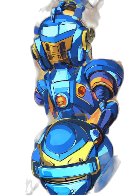 robot, weapon, concept art, pixel art transparent PNG cut-out