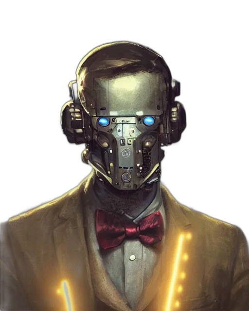 robot, mask, face, cyberpunk transparent PNG cut-out