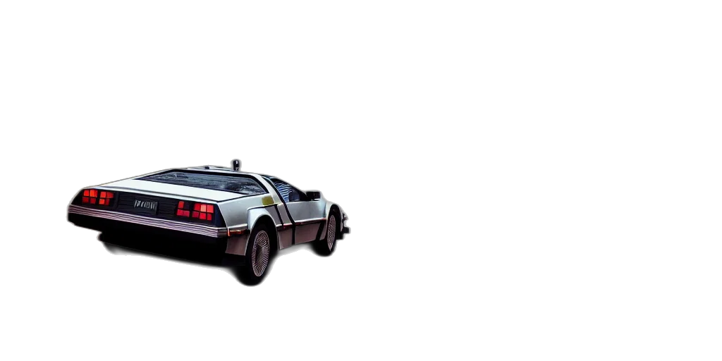 car, weapon, robot, concept art, 3d render, cyberpunk, pixel art, delorean transparent PNG cut-out