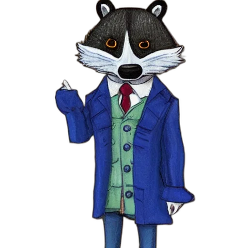 staff, jacket, animal, cartoon, concept art, watercolor, pixel art, anthropomorphic transparent PNG cut-out