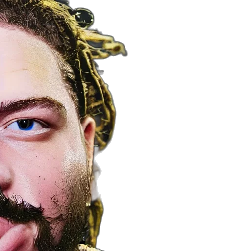 hair, face, creature, staff transparent PNG cut-out