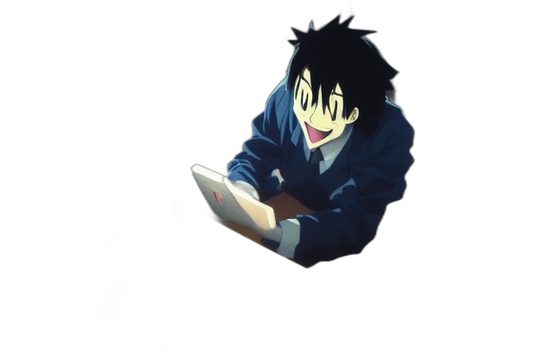 jacket, creature, face, staff transparent PNG cut-out