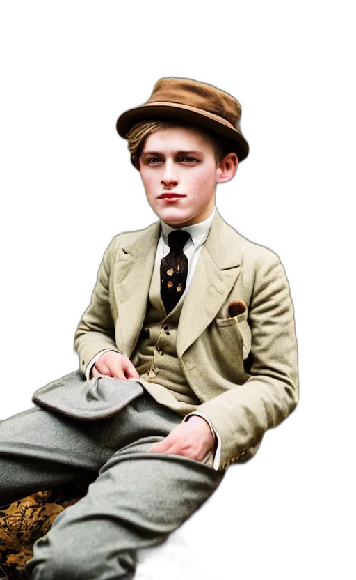 hat, jacket, staff, face transparent PNG cut-out