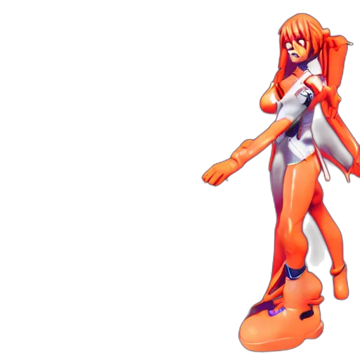 3d render, concept art, pixel art, asuka transparent PNG cut-out