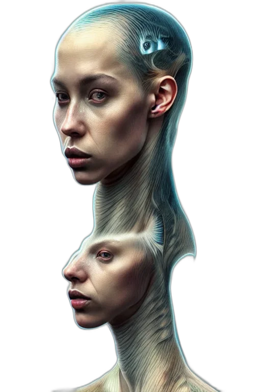 face, hair, mask, creature transparent PNG cut-out