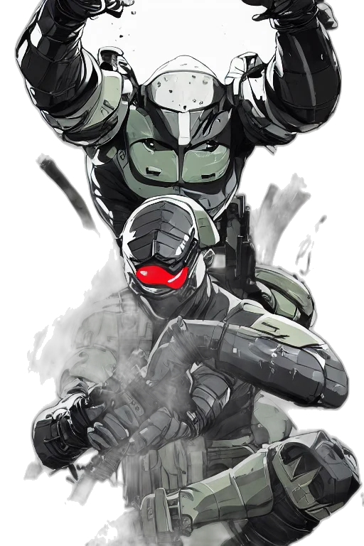 weapon, mask, robot, concept art transparent PNG cut-out