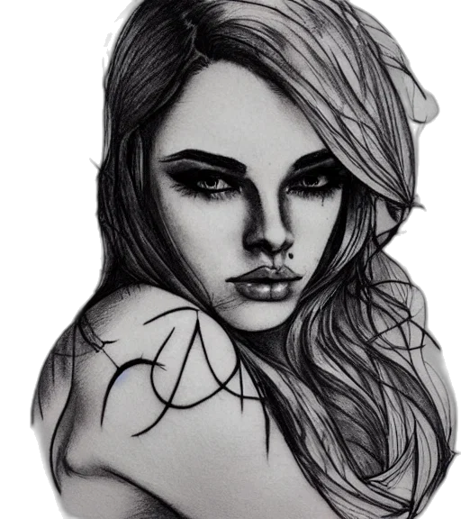 face, jewelry, dress, photorealistic transparent PNG cut-out