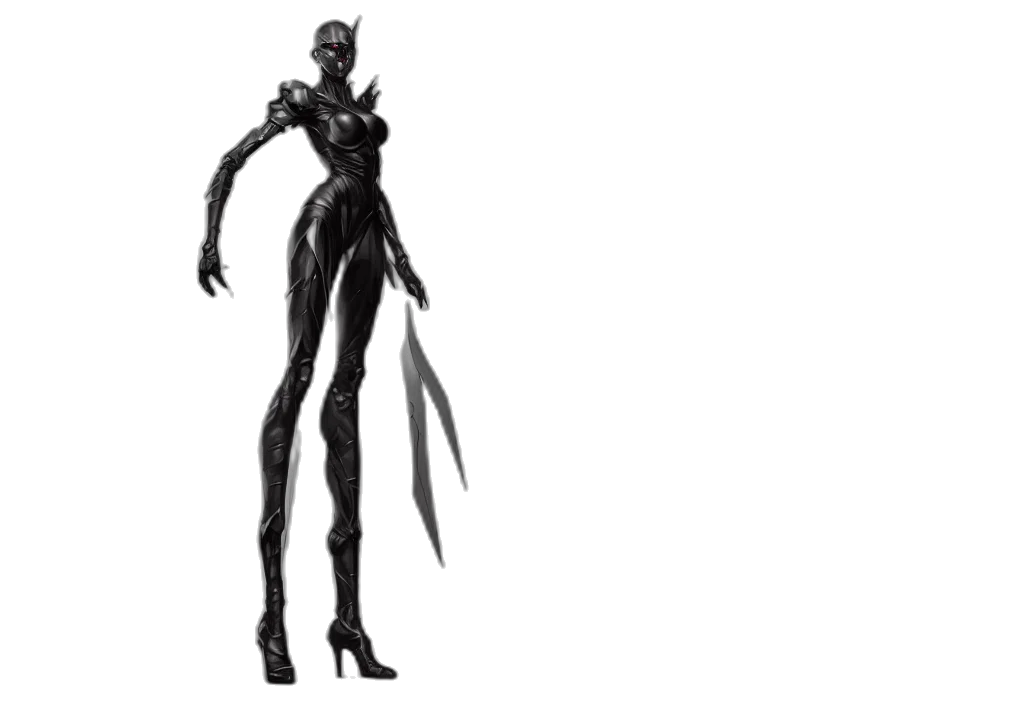 creature, robot, staff, weapon transparent PNG cut-out