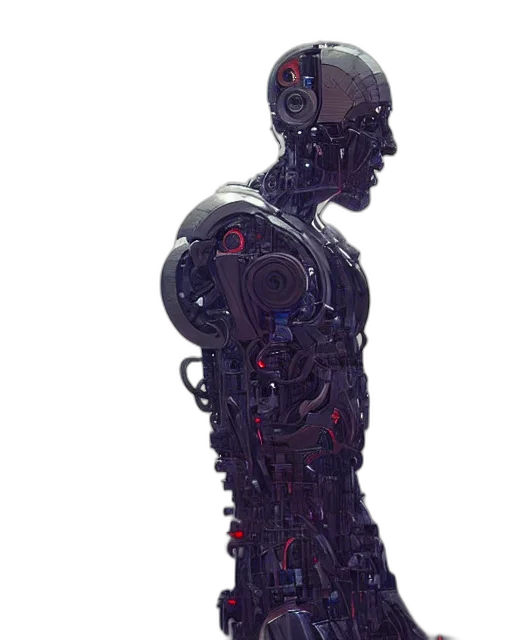 robot, dress, face, jacket transparent PNG cut-out