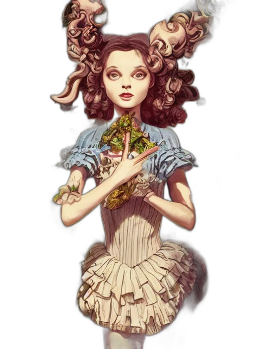 dress, staff, jewelry, crown transparent PNG cut-out