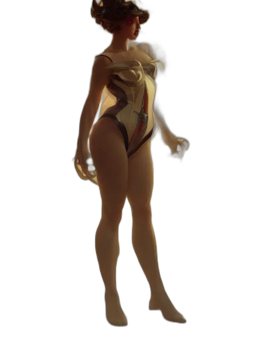 dress, creature, concept art, 3d render transparent PNG cut-out