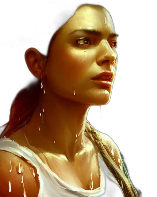face, photorealistic, concept art, fantasy art transparent PNG cut-out