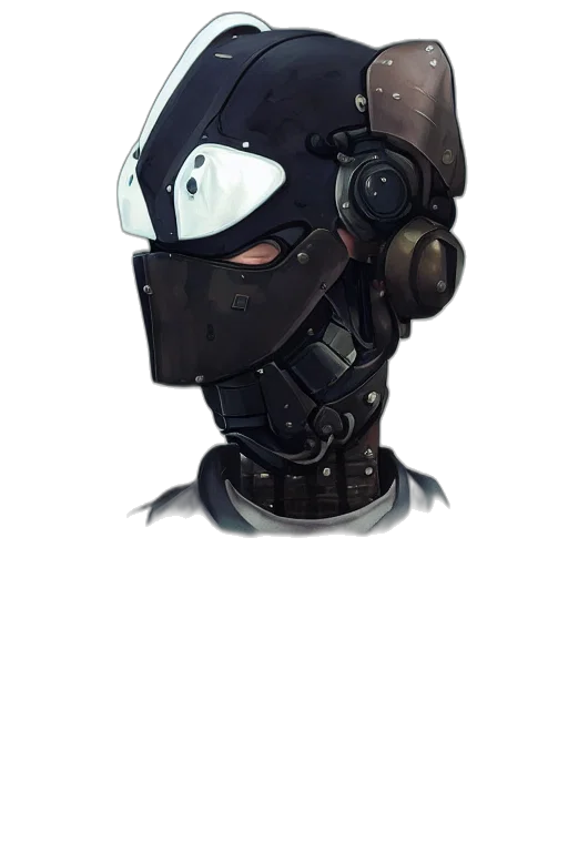 mask, robot, face, jacket transparent PNG cut-out