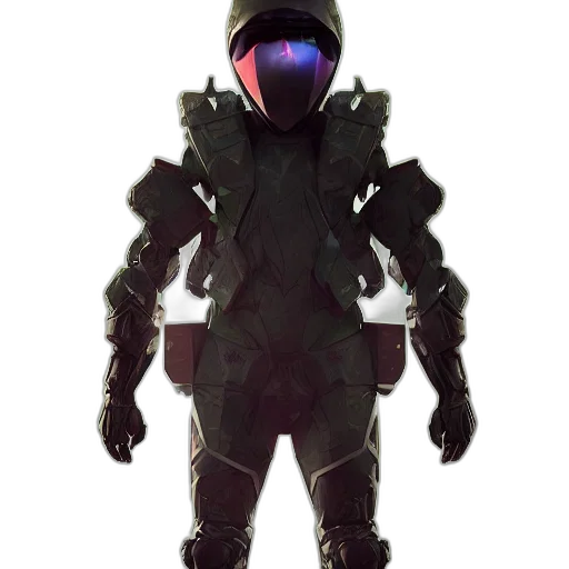 robot, mask, creature, jacket transparent PNG cut-out