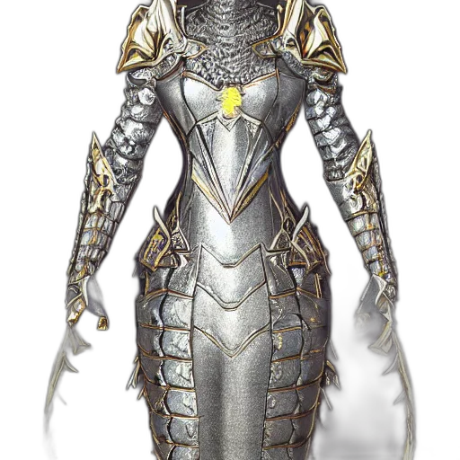 dress, jewelry, dragon, sword, concept art, fantasy art, 3d render, photorealistic transparent PNG cut-out
