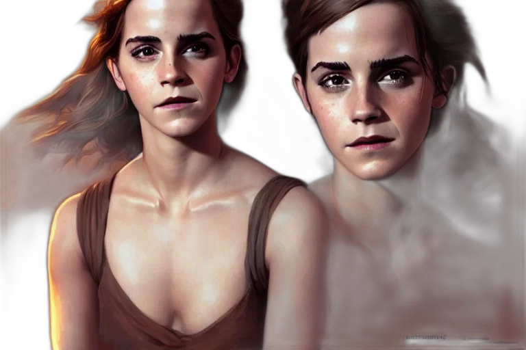 concept art, photorealistic, fantasy art, comic book art, fire, underwater, emma, watson transparent PNG cut-out