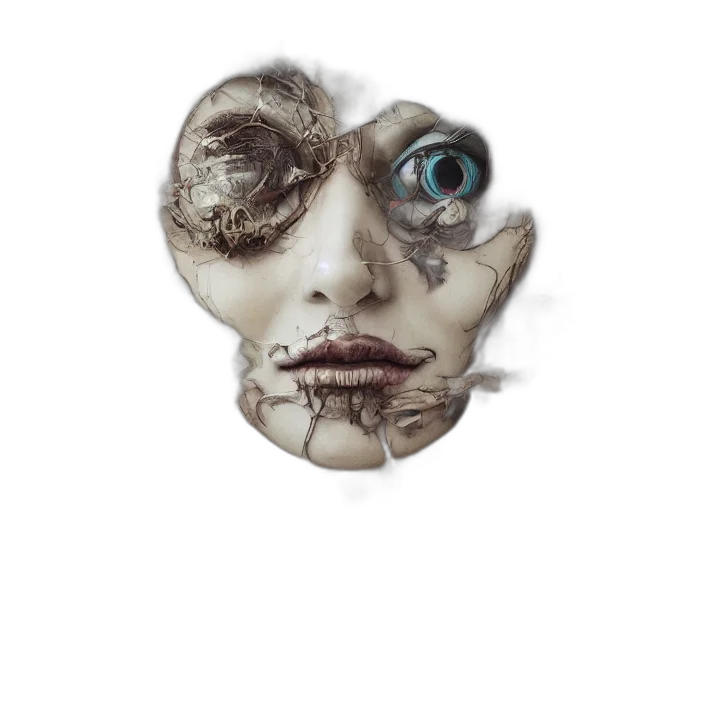 mask, face, creature, robot transparent PNG cut-out