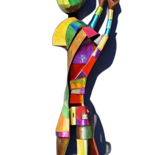 staff, bottle, 3d render, concept art, cartoon, pixel art, colorful, sculpture transparent PNG cut-out