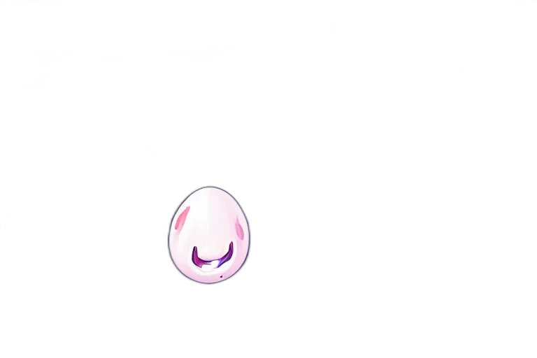 creature, animal, face, hair, pixel art, vaporwave, concept art, 3d render transparent PNG cut-out