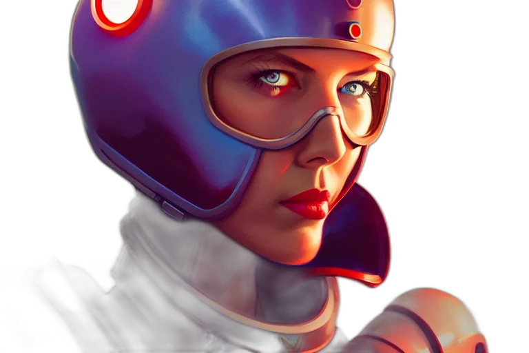 robot, face, comic book art, concept art transparent PNG cut-out