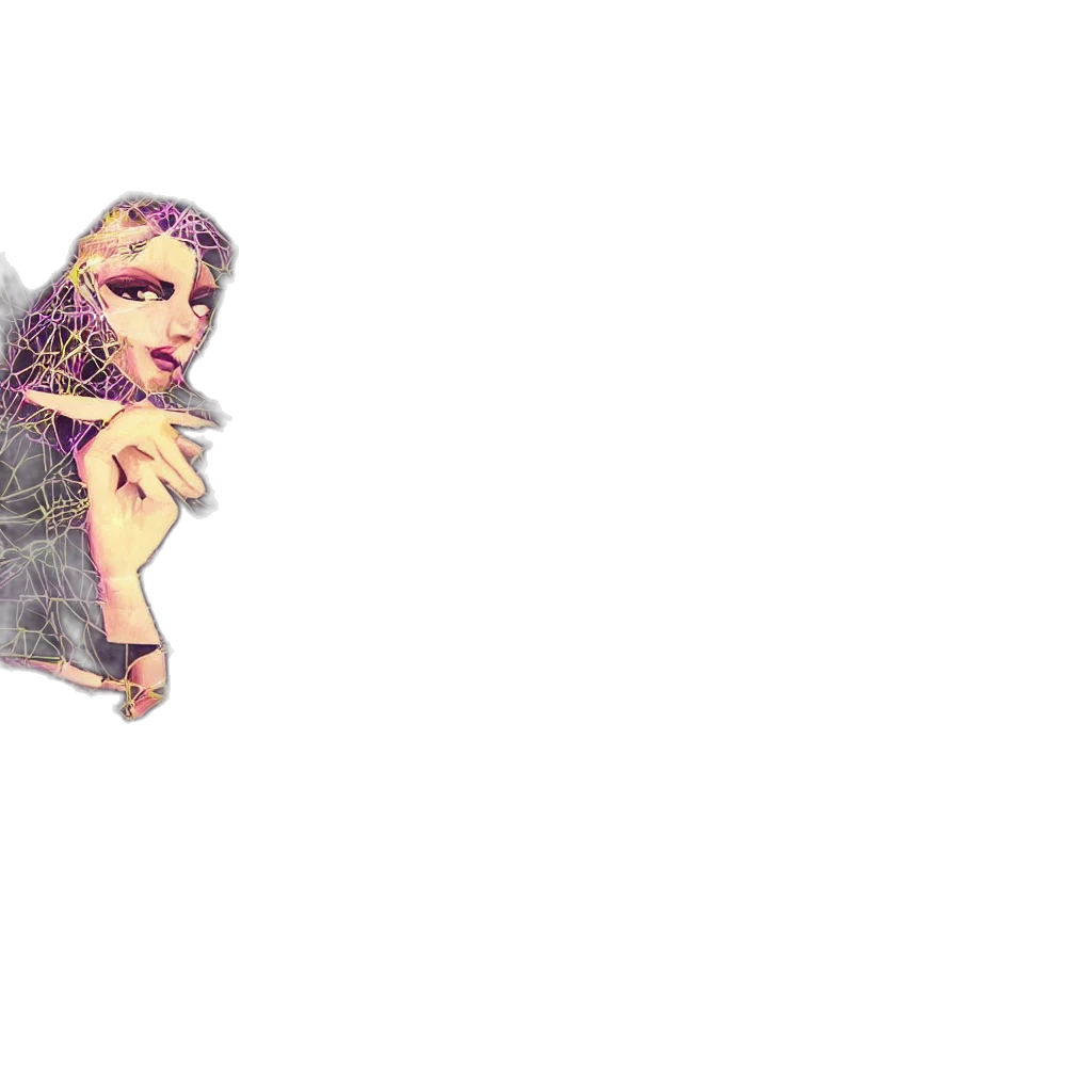 weapon, dress, umbrella, staff, pixel art, 3d render, concept art, watercolor transparent PNG cut-out