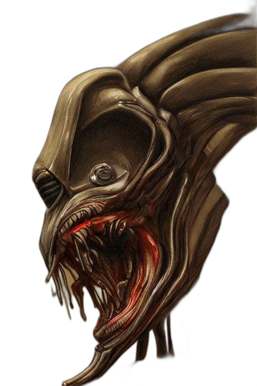 creature, mask, face, hair, concept art, photorealistic, comic book art, fantasy art transparent PNG cut-out