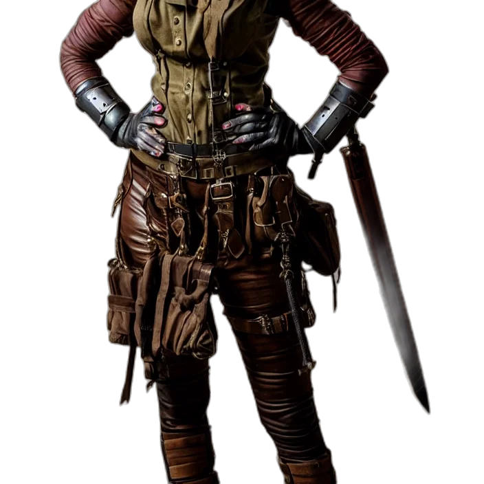 staff, sword, weapon, jacket transparent PNG cut-out