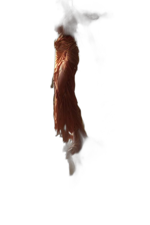 hair, dress, staff, creature, concept art, 3d render, fantasy art, photorealistic transparent PNG cut-out