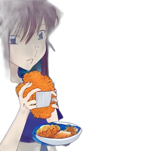 food, creature, anime, 3d render transparent PNG cut-out