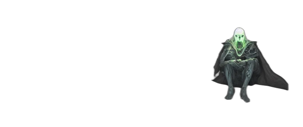 staff, monochrome, undead, mage transparent PNG cut-out