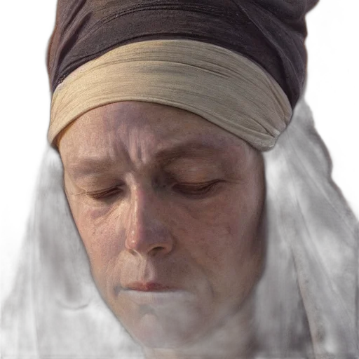 face, mask, hat, staff, photorealistic, oil painting, 3d render, concept art transparent PNG cut-out