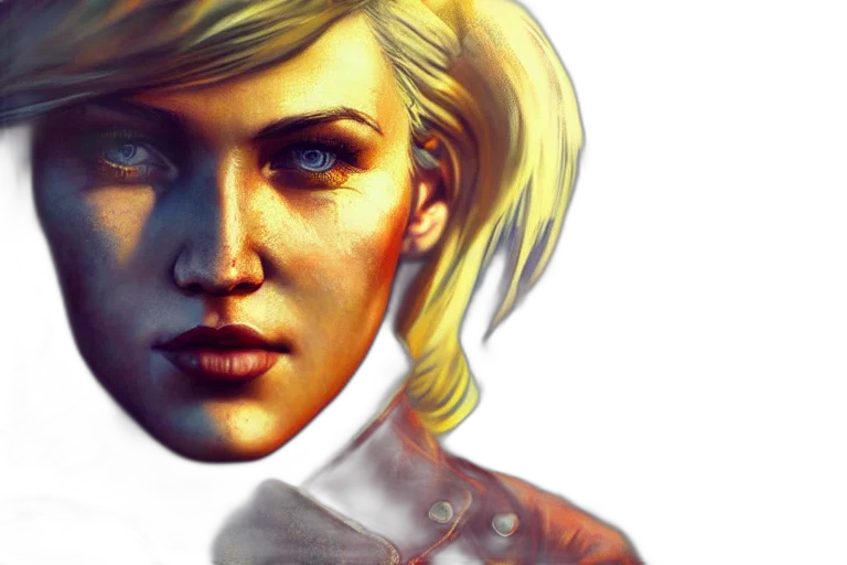 face, photorealistic, comic book art, concept art transparent PNG cut-out