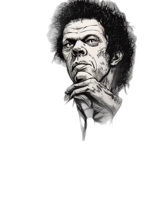face, mask, creature, comic book art transparent PNG cut-out