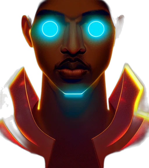 robot, face, mask, staff transparent PNG cut-out