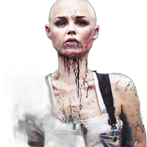 face, photorealistic, concept art, cyberpunk, comic book art, full, body, pose transparent PNG cut-out
