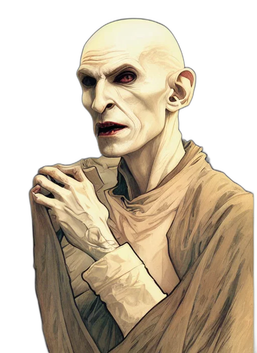 mask, face, staff, creature, concept art, comic book art, fantasy art, photorealistic transparent PNG cut-out